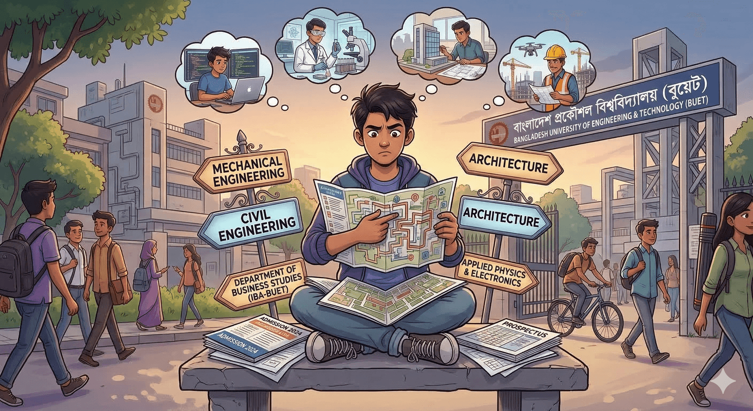 University students studying together